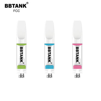 호리호리한 건전지를 가진 탄 1.0ml 가득 차있는 세라믹 전자담배 CBD 기름 카트리지 없음