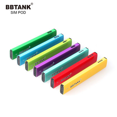 버릴 수 있는 재충전이 가능한 포드 장치 BBTANK SIMPOD 버릴 수 있는 포드 세라믹 코일을 기화시키고 기화합니다