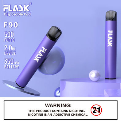 일회용 2ml 전자 액체 담배 350mah 다시 채울 수 있는 포드 전자담배