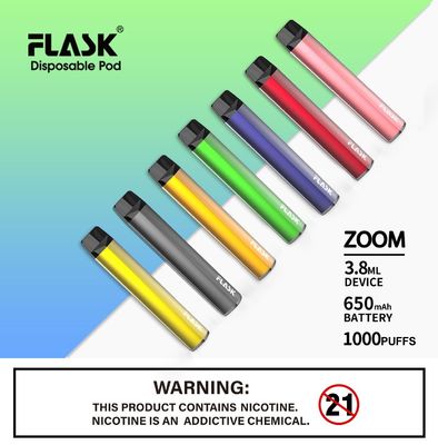 호리호리한 배터리 1000puffs 일회용 포드 기화기 펜 FDA 승인