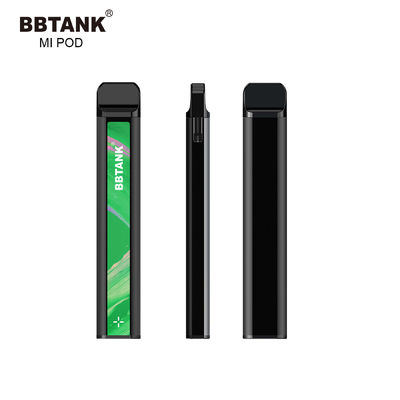 2021 일회용 CBD/THC 전자담배 Pod BBTANK Mi POD 다채로운 사용자 정의 로고 및 포장 교체 가능한 카트리지 세라믹 코일