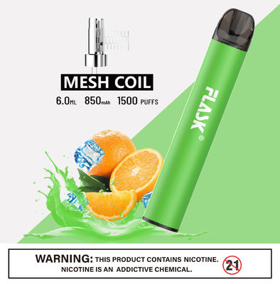 메시 코일을 가진 304 스테인리스 Ecig 1500puffs Smok 소금 Nic 장치