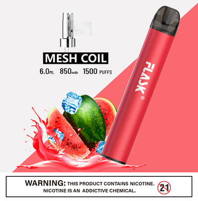 메시 코일을 가진 304 스테인리스 Ecig 1500puffs Smok 소금 Nic 장치