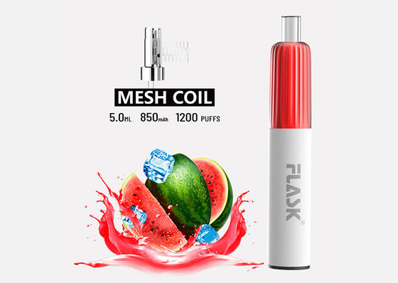 맛 5ml 1200 퍼프 일회용 전자담배 Pod 시스템 ROHS 승인