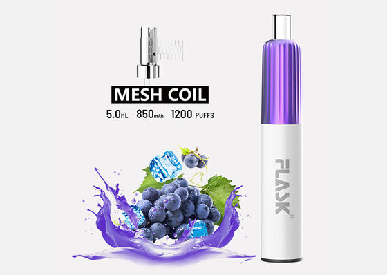 맛 5ml 1200 퍼프 일회용 전자담배 Pod 시스템 ROHS 승인