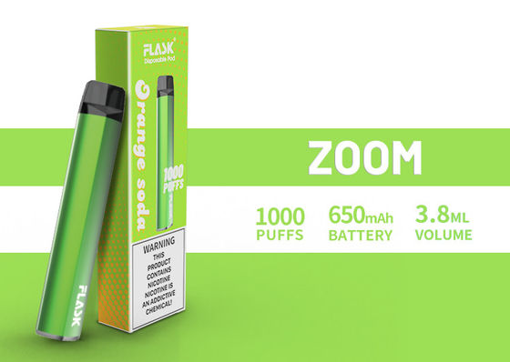 ZOOM 일회용전자담배pen 전자담배nation 1000puffs 650Mah Cotton Organic