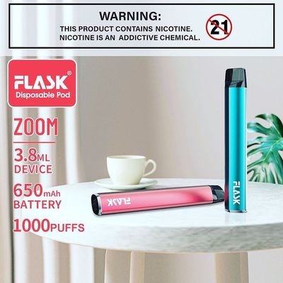 ZOOM 일회용전자담배pen 전자담배nation 1000puffs 650Mah Cotton Organic