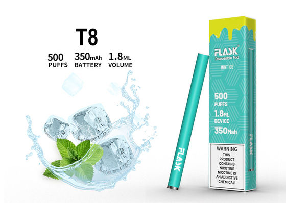 1.8ML 맛을 낸 기화기 펜, 500 분필 처분할 수 있는 전자 시가