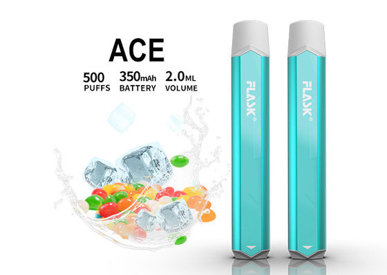 2ml 1.5oHM 맛을 낸 기화기 펜, 500 분필 처분할 수 있는 전자담배