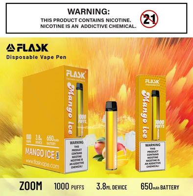 ZOOM 폐기 전자담배pen 장치 안정성 및 최고의 품질 1000puffs 650mah 3.8ml 액체
