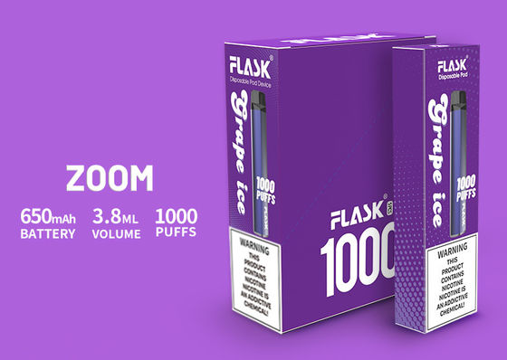 3.8ml 전자 담배 증기, 1000puffs 전자담배 시동기 장비