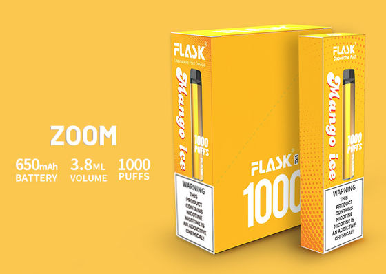 ZOOM 폐기 장치 안정적인 성능 전자담배pen 독일산 PC 마우스 피스 650mah 3.8ml 1000puffs
