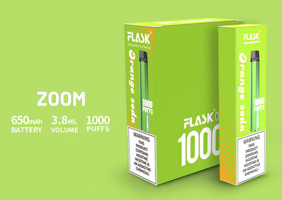 ZOOM 처분 전자담배pen 고품질 제품 650Mah 3.8ml E-juice 0%2%5%Nicsalt 1000puffs