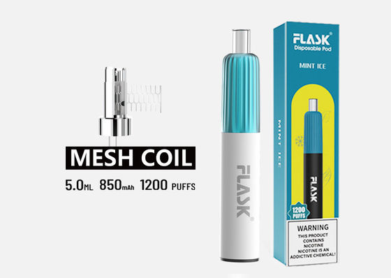 메시 코일을 가진 3.7V 5ml 처분할 수 있는 꼬투리 기화기 E Cig 시동기 장비