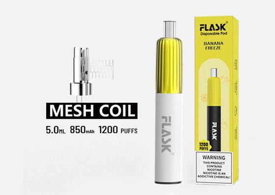 850mAh 2% 니코틴 소금 맛을 낸 기화기 펜 메시 코일 전자담배 전 채워진 꼬투리