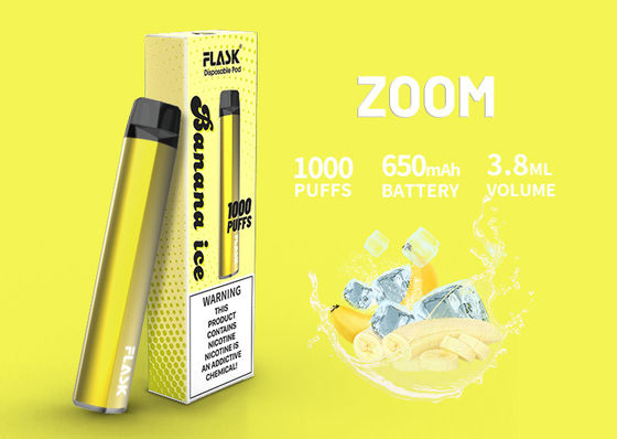 1000puffs 세라믹 오일 카트리지, 3.8ml 650Mah 맛 CBD 전자담배 카트리지