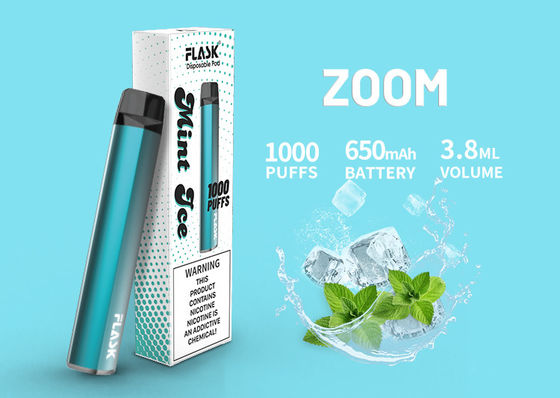 1000puffs 세라믹 오일 카트리지, 3.8ml 650Mah 맛 CBD 전자담배 카트리지