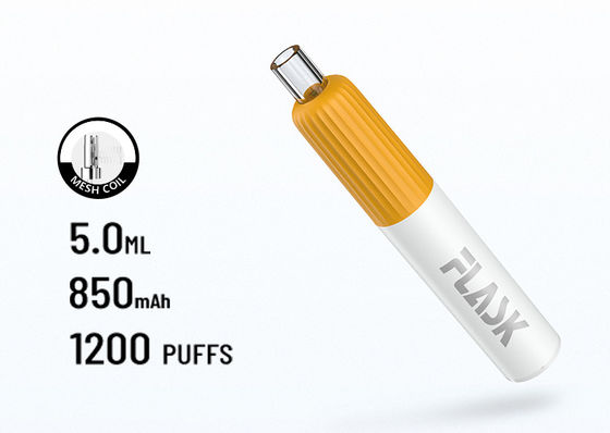 1200 퍼프 5.0ml 니코틴 프리 일회용 전자 담배 Vaping 장치
