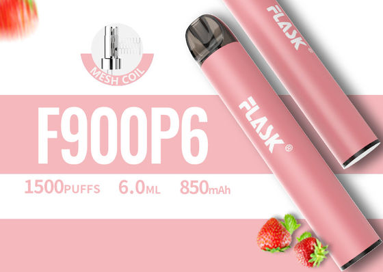 6.0ml 처분할 수 있는 전자담배 꼬투리 장치, 1500puffs 처분할 수 있는 전자담배 펜