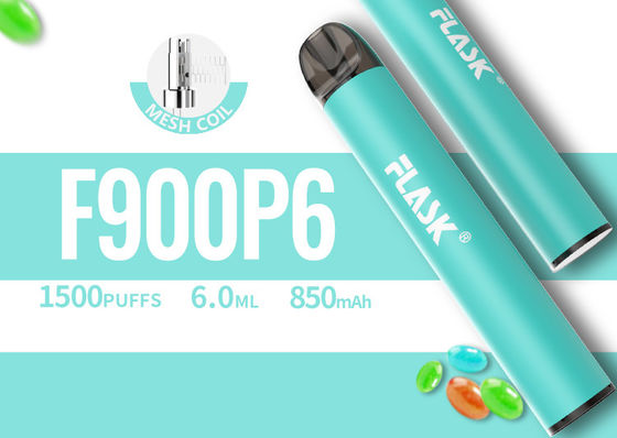 6.0ml 처분할 수 있는 전자담배 꼬투리 장치, 1500puffs 처분할 수 있는 전자담배 펜