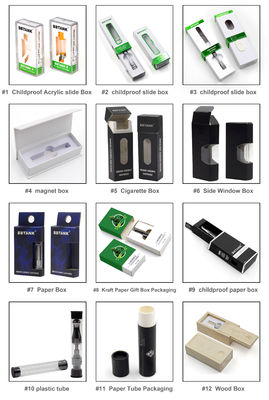 CBD 기름 카트리지를 위한 OEM 백색에 의하여 니스로 칠해지는 주문 접을 수 있는 상자