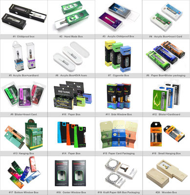 CBD 기름 전자담배 펜을 위한 재생된 니스 칠 접을 수 있는 포장 상자