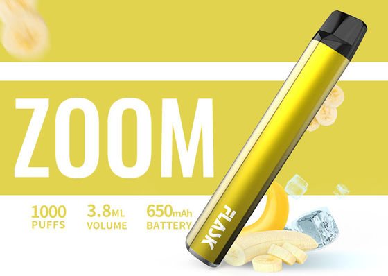 650Mah 전자 3.8ml 1000puffs 맛 기화기 펜 Nicosalt 1%