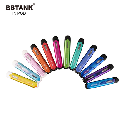BBTANK IN 포드 THC 잔사유 일회용은 장치 2 밀리람베르트 세라믹 코일을 기화시키고 100% 품질 제어 프로세스와 포드를 기화시킵니다
