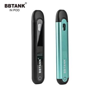 BBTANK IN 포드 THC 잔사유 일회용은 장치 2 밀리람베르트 세라믹 코일을 기화시키고 100% 품질 제어 프로세스와 포드를 기화시킵니다