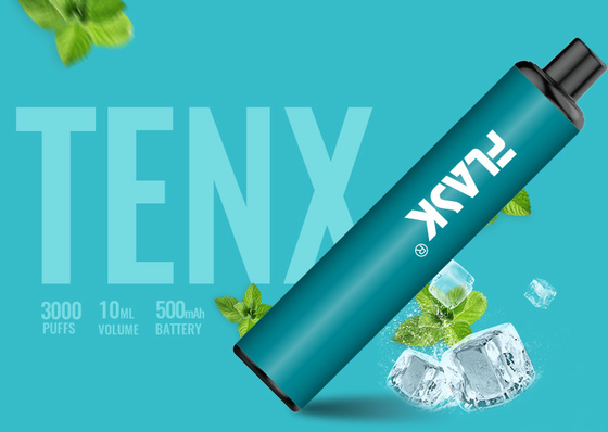 메쉬 코일 3000 퍼프 10 밀리람베르트 맛을 낸 증발기 펜 3.7V 1400mAh 배터리