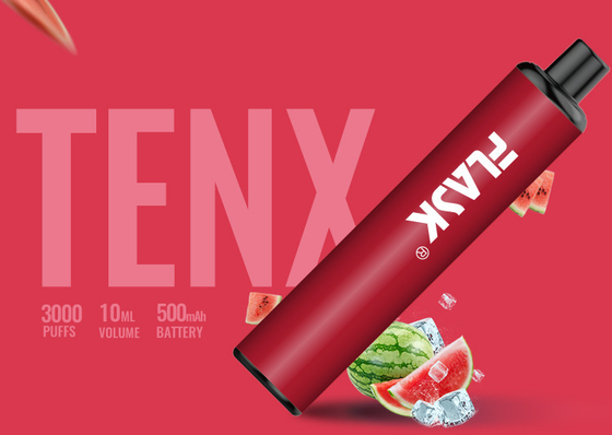 메쉬 코일 3000 퍼프 10 밀리람베르트 맛을 낸 증발기 펜 3.7V 1400mAh 배터리