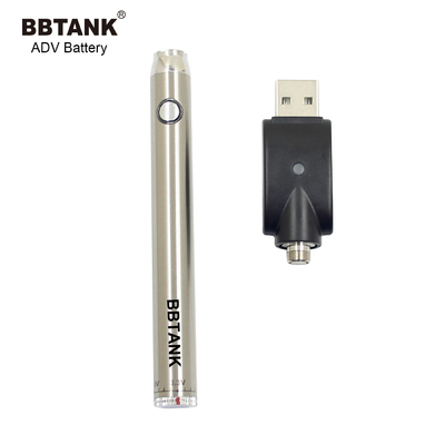 510개 Ｅ 여송연 배터리 버튼은 재충전이 가능한 조정가능한 전압 BBTANK ADV 510 배터리를 미리 가열합니다