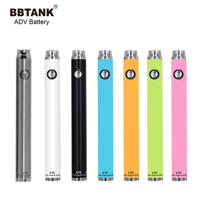 510개 Ｅ 여송연 배터리 버튼은 재충전이 가능한 조정가능한 전압 BBTANK ADV 510 배터리를 미리 가열합니다