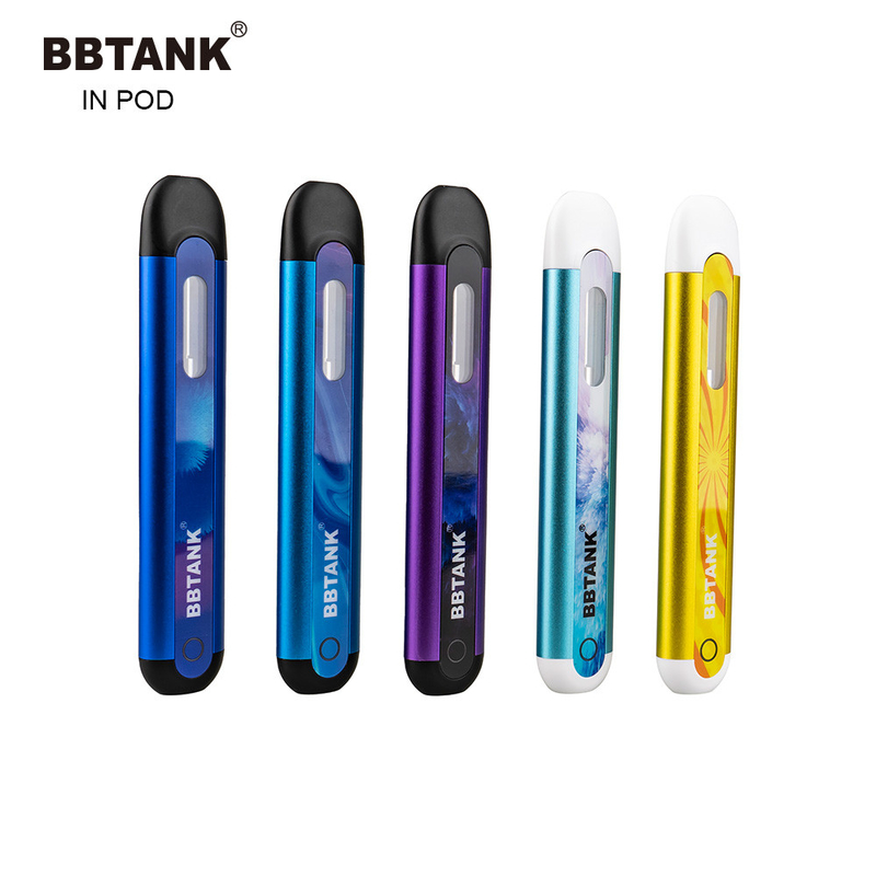 BBTANK 2 밀리람베르트 농유 펜 버릴 수 있는 릴은 포드 장치 재충전이 가능한 IN 포드 커스텀 로고  델타 8 오일 포드 불연성 담배 CBD를 기화시킵니다